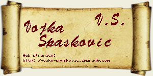 Vojka Spasković vizit kartica